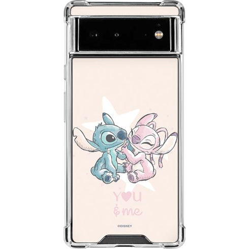 Disney Lilo and Stitch Stitch and Angel Google Pixel 6 Clear Case